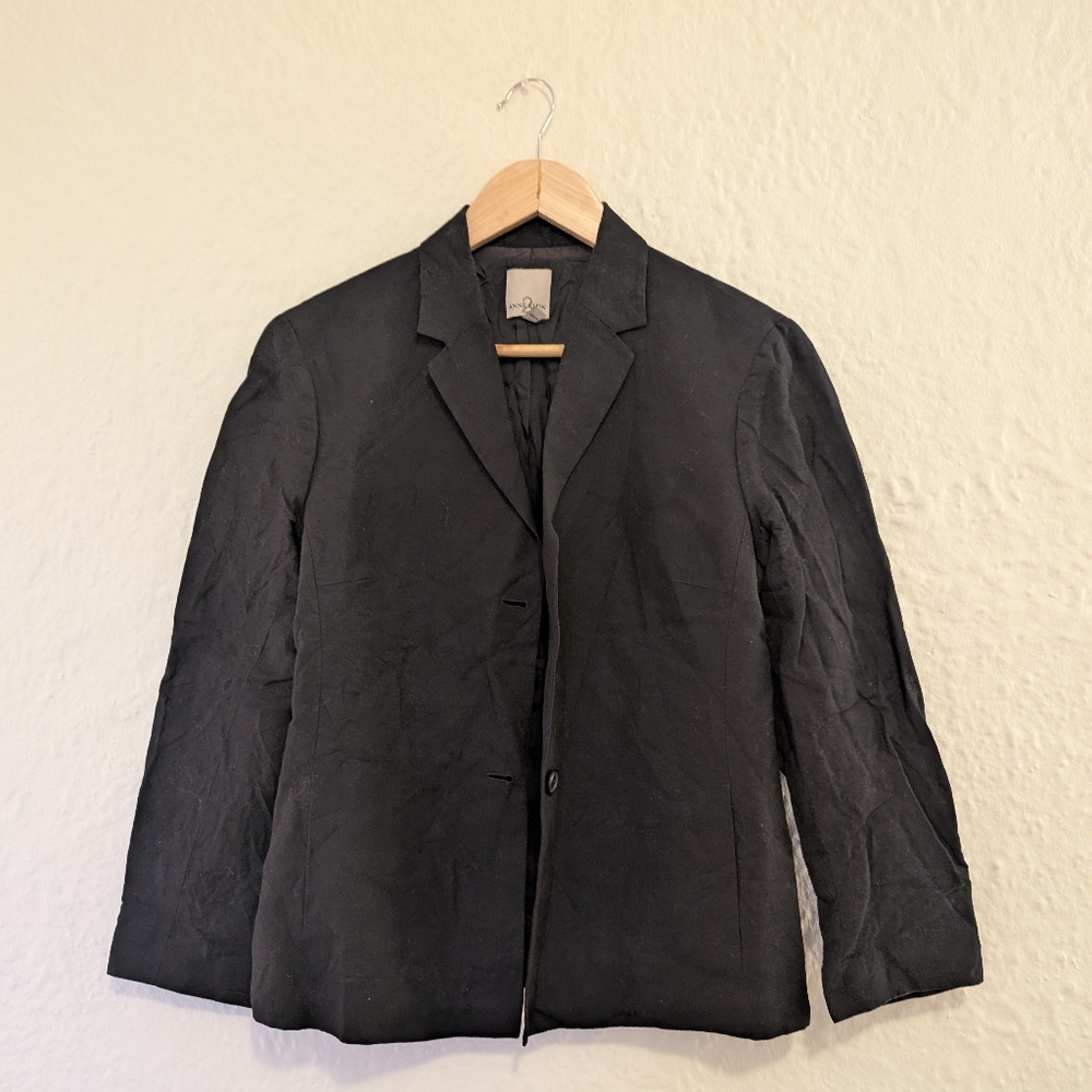 Anne Klein I Black Linen Women's Blazer